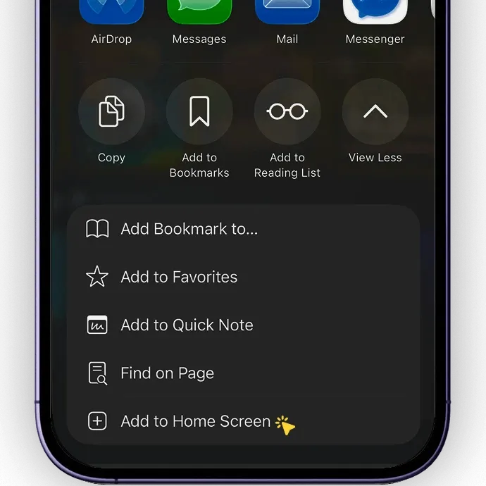 Ajouter Cocobet à l'écran d'accueil sur iPhone Safari